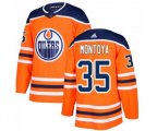 Edmonton Oilers #35 Al Montoya Premier Orange Home NHL Jersey