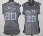 Women's San Antonio Spurs #20 Manu Ginobili Swingman Grey Static Fashion Basketball Jersey