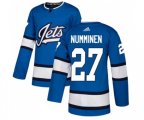 Winnipeg Jets #27 Teppo Numminen Premier Blue Alternate NHL Jersey