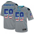 Carolina Panthers #59 Luke Kuechly Elite Grey USA Flag Fashion NFL Jersey