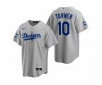 Los Angeles Dodgers Justin Turner Gray 2020 World Series Champions Replica Jersey