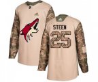 Arizona Coyotes #25 Thomas Steen Authentic Camo Veterans Day Practice Hockey Jersey