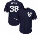 New York Yankees #38 Cameron Maybin Replica Navy Blue Alternate Baseball Jersey
