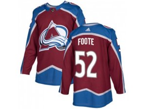 Colorado Avalanche #52 Adam Foote Burgundy Home Authentic Stitched NHL Jersey