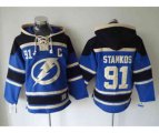 Tampa Bay Lightning #91 Steve Stamkos Blue-Black pullover hooded C