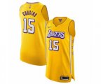 Los Angeles Lakers #15 DeMarcus Cousins Authentic Gold 2019-20 City Edition Basketball Jersey