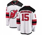 New Jersey Devils #15 Jamie Langenbrunner Fanatics Branded White Away Breakaway Hockey Jersey