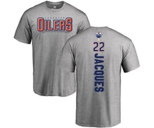 Edmonton Oilers #22 Jean-Francois Jacques Ash Backer T-Shirt