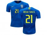 Brazil #21 Diego Souza Away Soccer Country Jersey