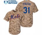 New York Mets #31 Mike Piazza Replica Camo Alternate Cool Base Baseball Jersey