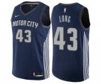 Detroit Pistons #43 Grant Long Swingman Navy Blue NBA Jersey - City Edition