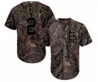 St. Louis Cardinals #2 Red Schoendienst Authentic Camo Realtree Collection Flex Base Baseball Jersey