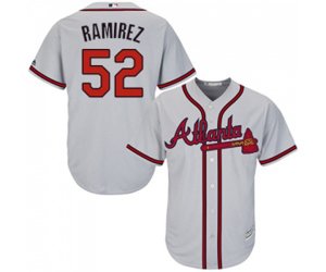 Atlanta Braves #52 Jose Ramirez Replica Grey Road Cool Base Baseball Jersey