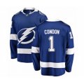 Tampa Bay Lightning #1 Mike Condon Fanatics Branded Blue Home Breakaway Hockey Jersey