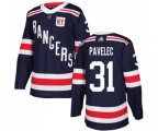 Adidas New York Rangers #31 Ondrej Pavelec Authentic Navy Blue 2018 Winter Classic NHL Jersey