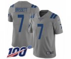 Indianapolis Colts #7 Jacoby Brissett Limited Gray Inverted Legend 100th Season Football Jersey
