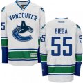 Vancouver Canucks #55 Alex Biega Authentic White Away NHL Jersey