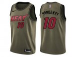 Miami Heat #10 Tim Hardaway Green Salute to Service NBA Swingman Jersey