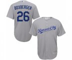 Kansas City Royals #26 Brad Boxberger Replica Grey Road Cool Base Baseball Jersey