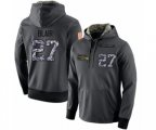 Seattle Seahawks #27 Marquise Blair Stitched Black Anthracite Salute to Service Player Performance Hoodie