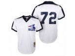 Mitchell and Ness Chicago White Sox #72 Carlton Fisk Authentic White Throwback MLB Jersey