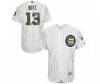 Chicago Cubs David Bote Authentic White 2016 Memorial Day Fashion Flex Base Baseball Player Jersey