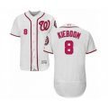 Washington Nationals #8 Carter Kieboom White Home Flex Base Authentic Collection Baseball Player Jersey