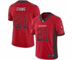 Tampa Bay Buccaneers #21 Justin Evans Limited Red Rush Drift Fashion Football Jersey
