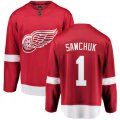 Detroit Red Wings #1 Terry Sawchuk Fanatics Branded Red Home Breakaway NHL Jersey