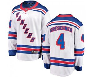 New York Rangers #4 Ron Greschner Fanatics Branded White Away Breakaway NHL Jersey