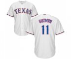 Texas Rangers #11 Ronald Guzman Replica White Home Cool Base Baseball Jersey