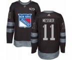 Adidas New York Rangers #11 Mark Messier Authentic Black 1917-2017 100th Anniversary NHL Jersey