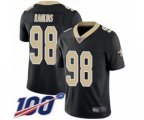 New Orleans Saints #98 Sheldon Rankins Black Team Color Vapor Untouchable Limited Player 100th Season Football Jersey