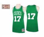 Boston Celtics #17 John Havlicek Authentic Green Throwback Basketball Jersey