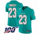 Miami Dolphins #23 Cordrea Tankersley Aqua Green Team Color Vapor Untouchable Limited Player 100th Season Football Jersey