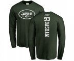 New York Jets #93 Tarell Basham Green Backer Long Sleeve T-Shirt