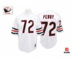 Mitchell and Ness Chicago Bears #72 William Perry White Authentic Throwback Football Jersey