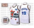 Utah Jazz #12 John Stockton Swingman White 1995 All Star Throwback Basketball Jersey