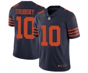 Chicago Bears #10 Mitchell Trubisky Limited Navy Blue Rush Vapor Untouchable Football Jersey