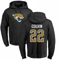 Jacksonville Jaguars #22 Aaron Colvin Black Name & Number Logo Pullover Hoodie