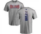 Edmonton Oilers #31 Grant Fuhr Ash Backer T-Shirt