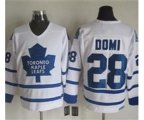 Toronto Maple Leafs #28 Tie Domi White CCM Throwback Stitched Hockey Jersey