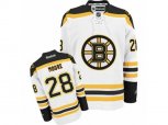 Reebok Boston Bruins #28 Dominic Moore Authentic White Away NHL Jersey