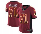 Washington Redskins #71 Trent Williams Limited Red Rush Drift Fashion Football Jersey