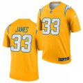 Los Angeles Chargers #33 Derwin James Nike 2021 Gold Inverted Legend Jersey