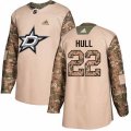 Dallas Stars #22 Brett Hull Authentic Camo Veterans Day Practice NHL Jersey