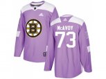 Adidas Boston Bruins #73 Charlie McAvoy Purple Authentic Fights Cancer Stitched NHL Jersey