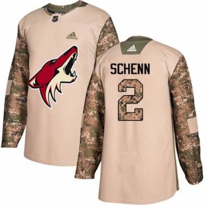 Arizona Coyotes #2 Luke Schenn Authentic Camo Veterans Day Practice NHL Jersey