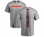 Chicago Bears #32 David Montgomery Ash Backer T-Shirt