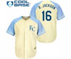 Kansas City Royals #16 Bo Jackson Authentic Cream Exclusive Vintage Cool Base Baseball Jersey